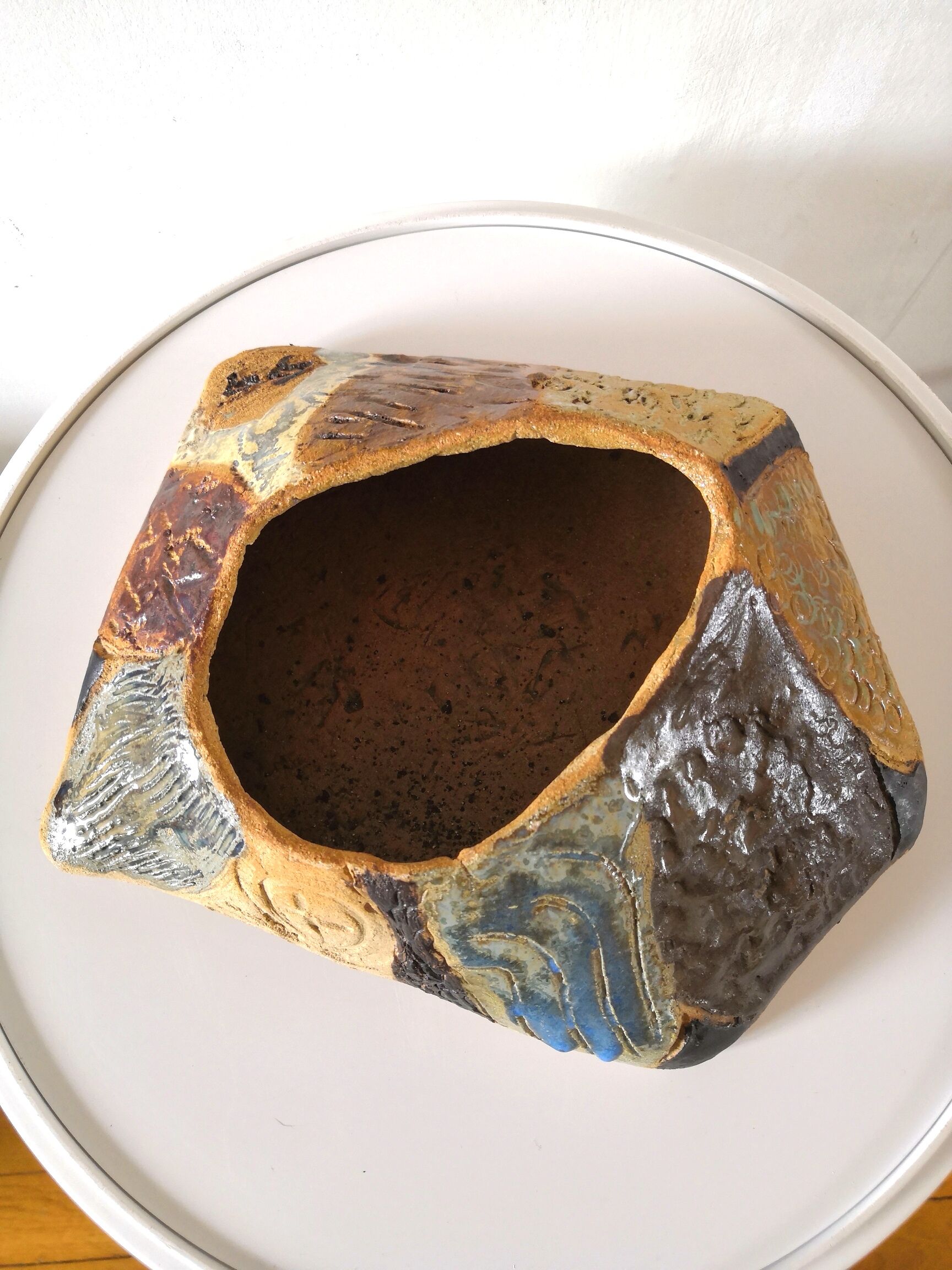 Free fome ceramic vase signed GG design 60s - 70s