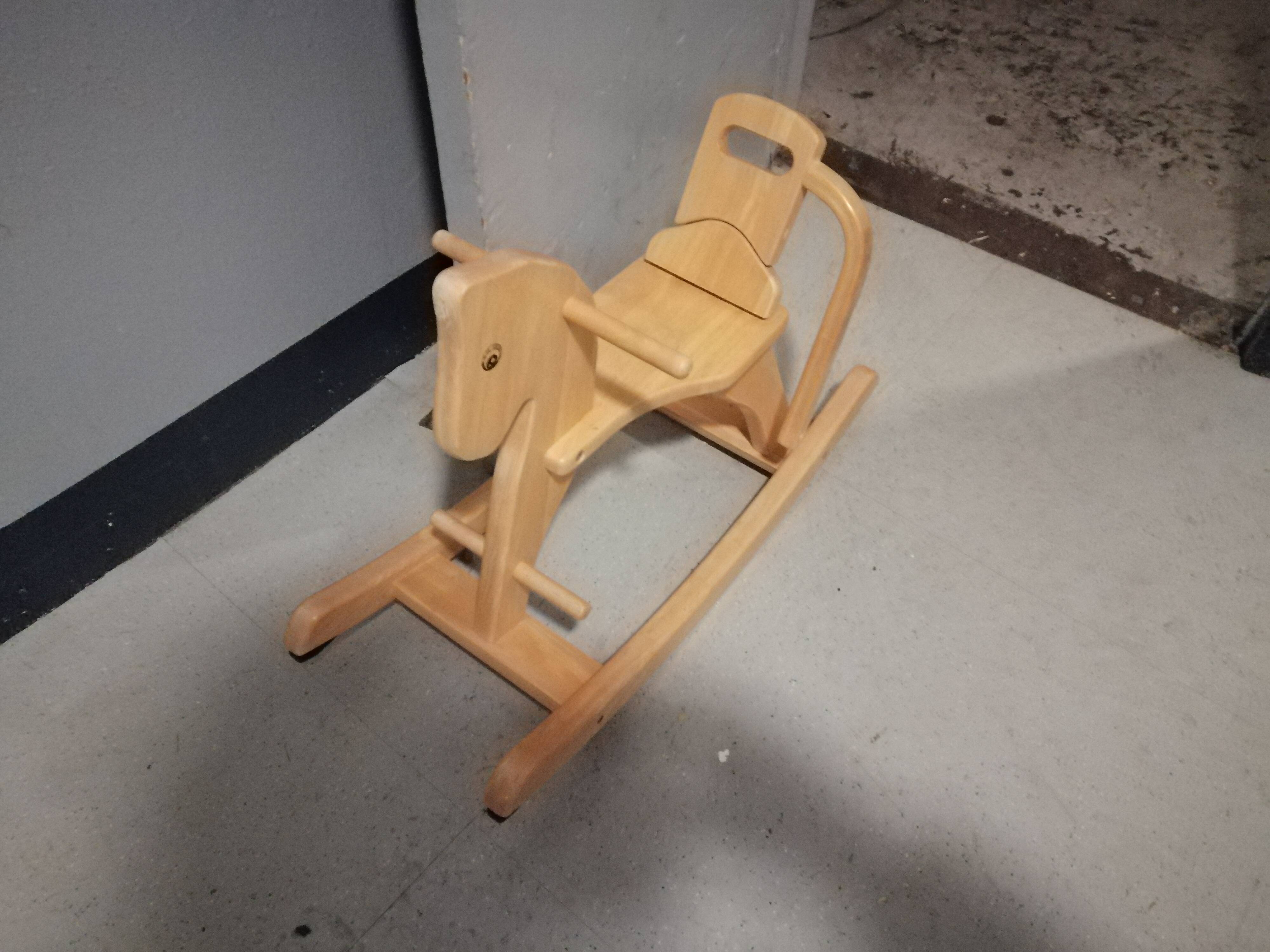 Wooden rocking horse