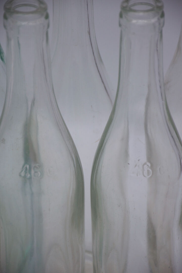 Set of fourteen Lyon glass jars 46cl 1950'