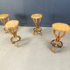 Mid century brutalist bar stools, 1960s - set of 4
