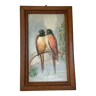 Old frame with two birds