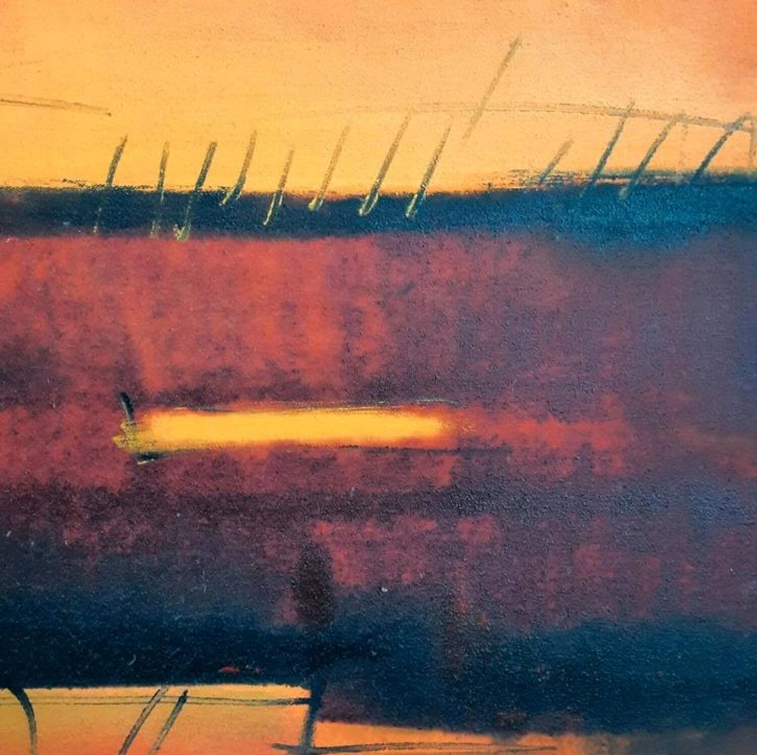 Dário Bosa abstract diptych (orange/red) signed / canvas Brasilian art