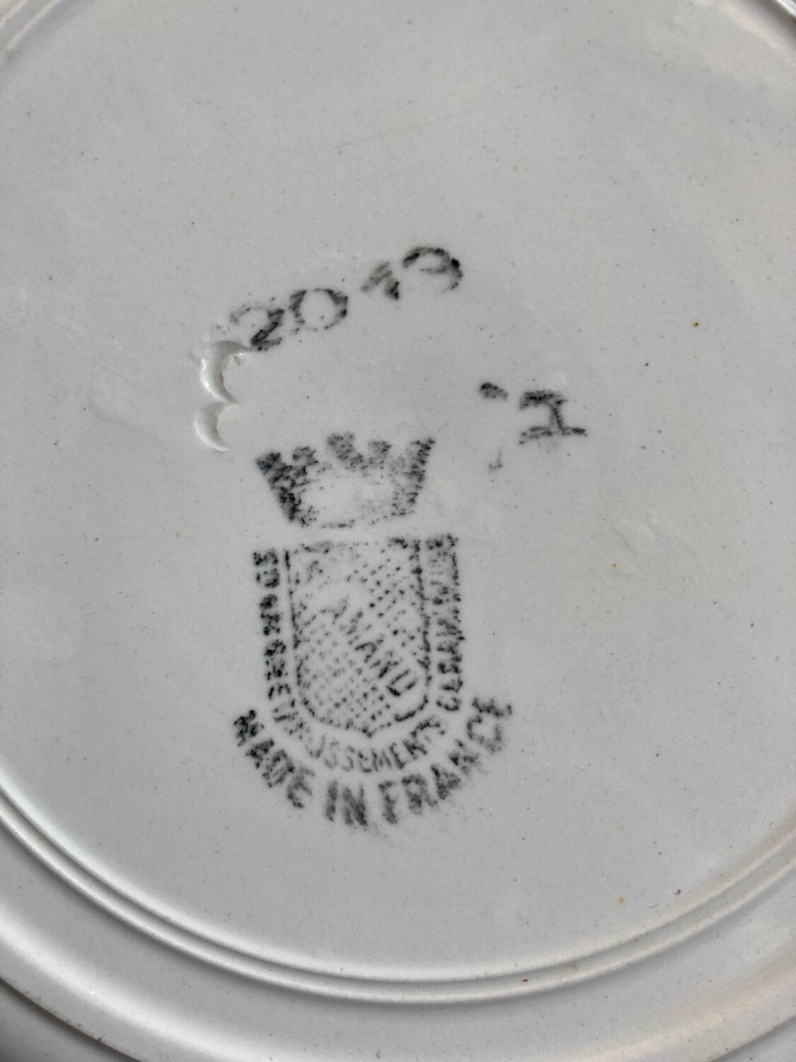 Saint Amand dessert plates blue flowers