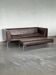 Leather sofa by B&B Italia and bench set — genuine Italian design, excellent condition.