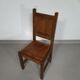 6 x Brutalist solid oak chairs mid century