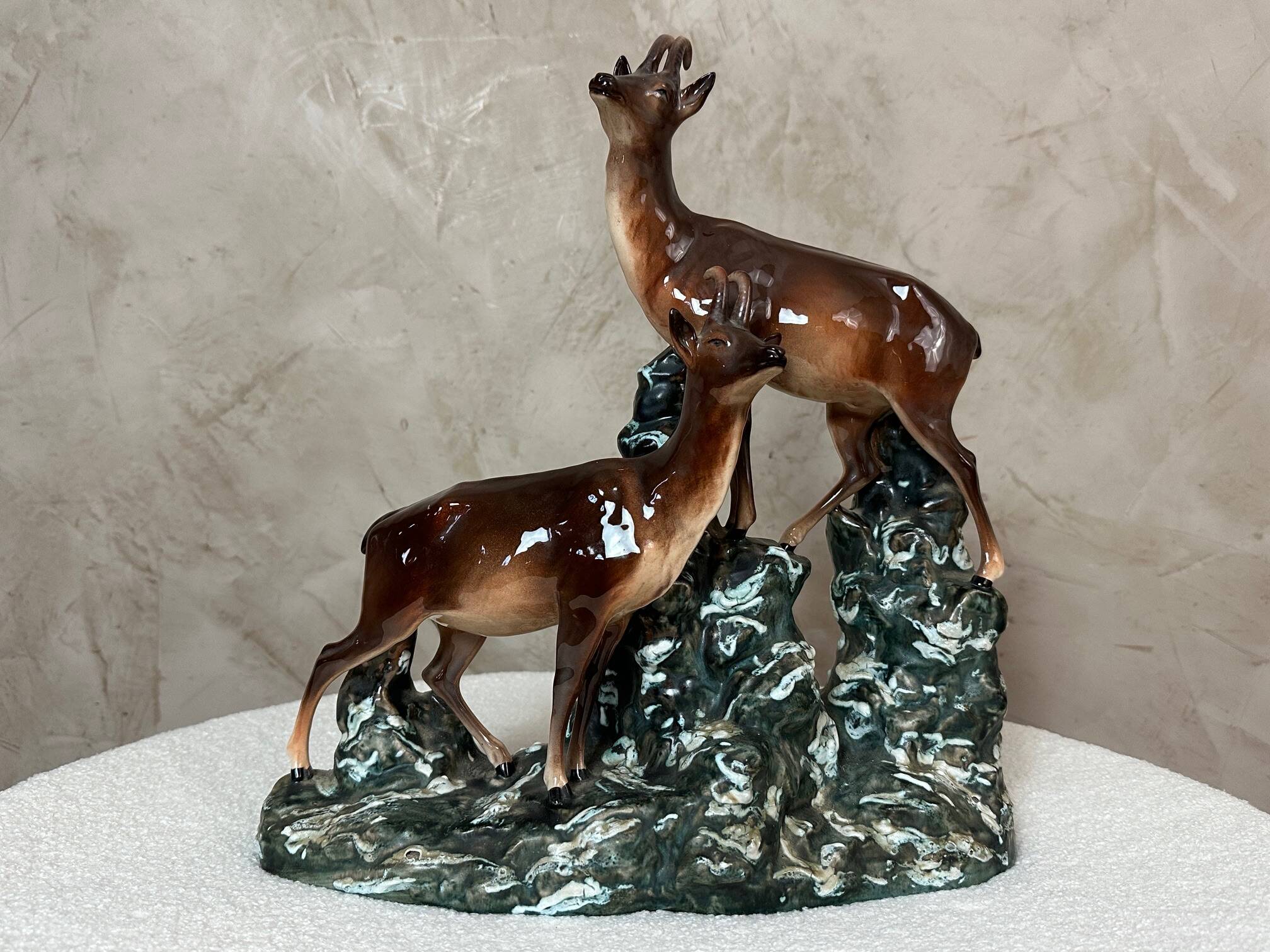 Ceramic Chamois Statue