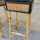 Pair of vintage bamboo stools from the 70s