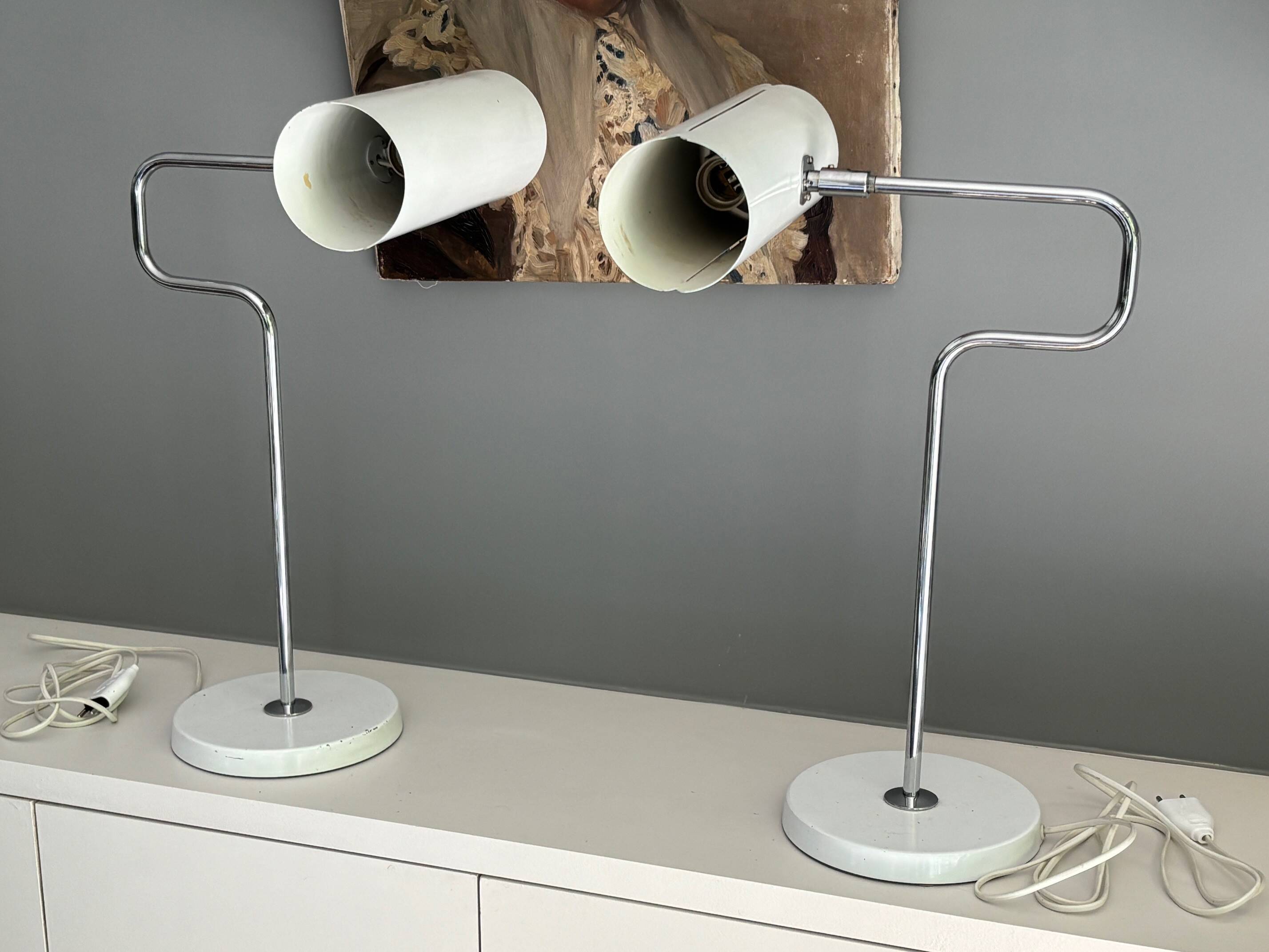 pair of Bergboms model B 090 articulated lamps - Sweden 70s/80s