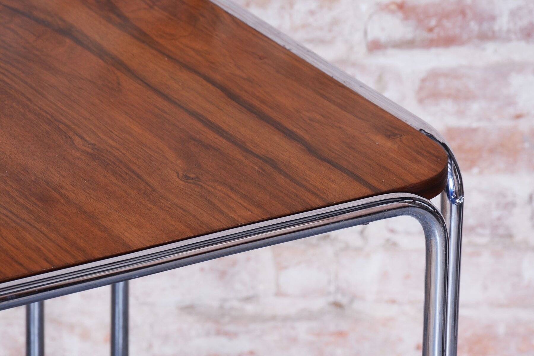Art Deco Dining Table in Walnut by M. Breuer for Thonet, 1930s