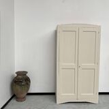 Restored 1930 art deco wardrobe, pure linen color