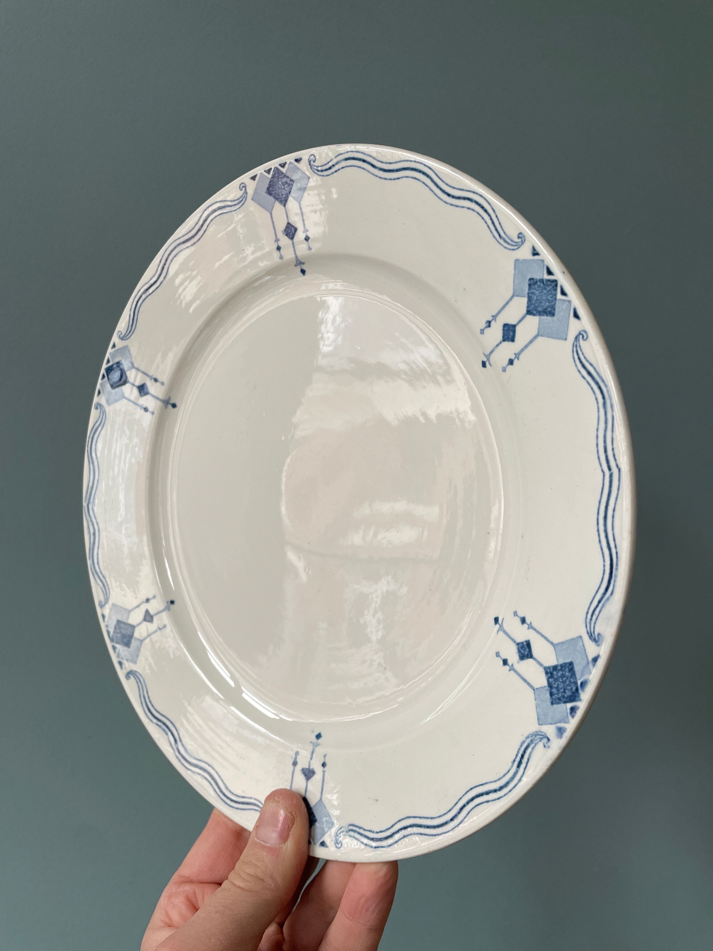 Set of 11 flat plates Saphir U&C Sarreguemines