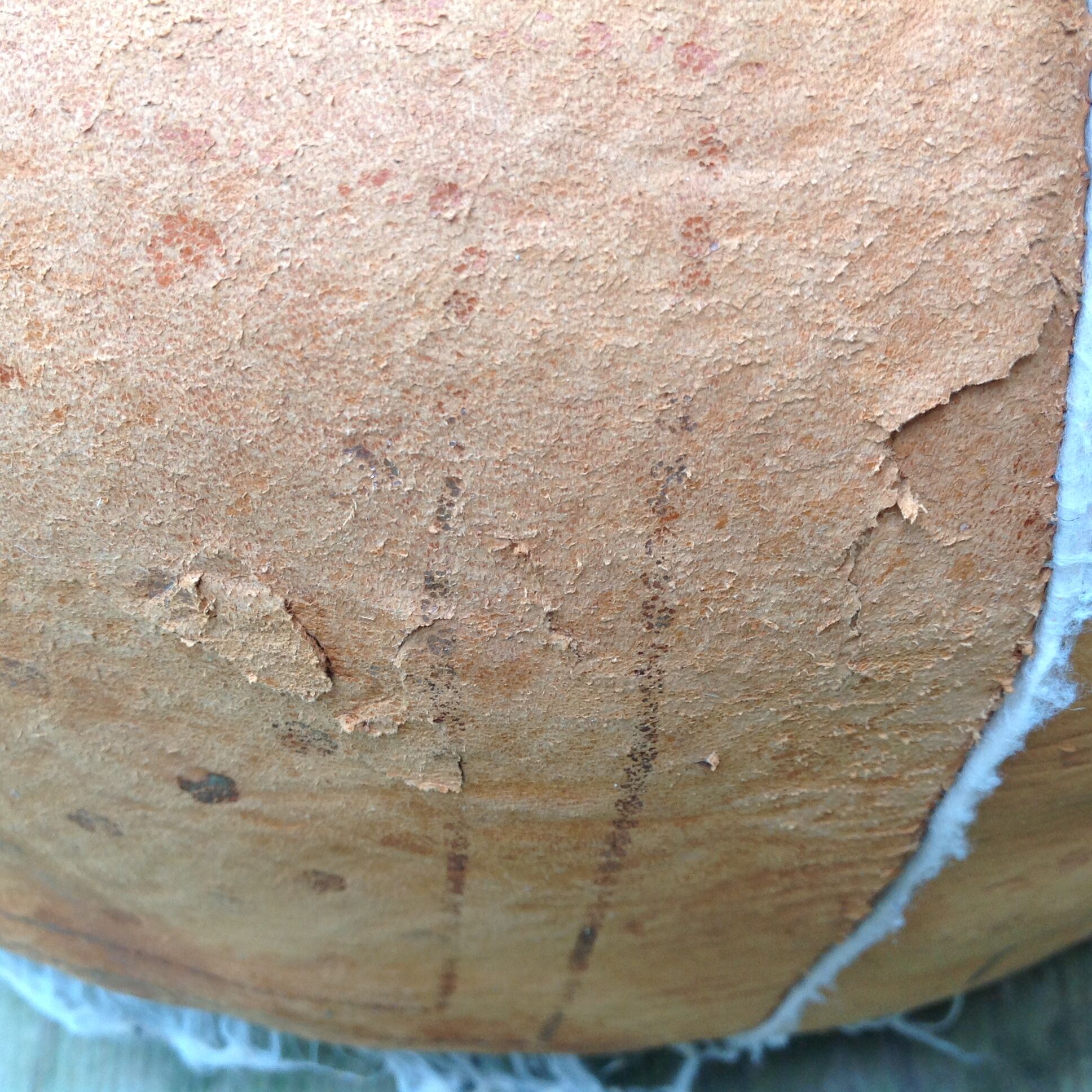 Leather pouf