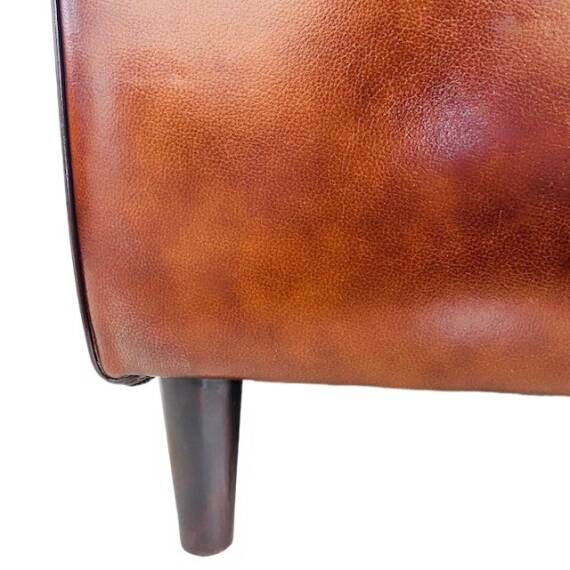 Vintage Club Chair in Brown Leather