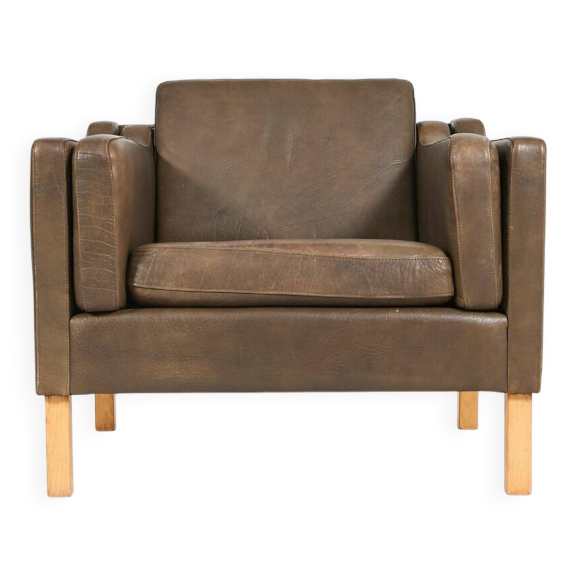 Vintage Danish design leather armchair from Vemb, 1980’s