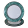 Flat plates fine porcelain green rim