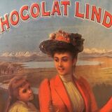 Lindt chocolate metal advertising plate