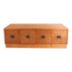 Italian Sideboard – Sculptural Wood with Bronze Handles, 1970s