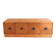 Italian Sideboard – Sculptural Wood with Bronze Handles, 1970s