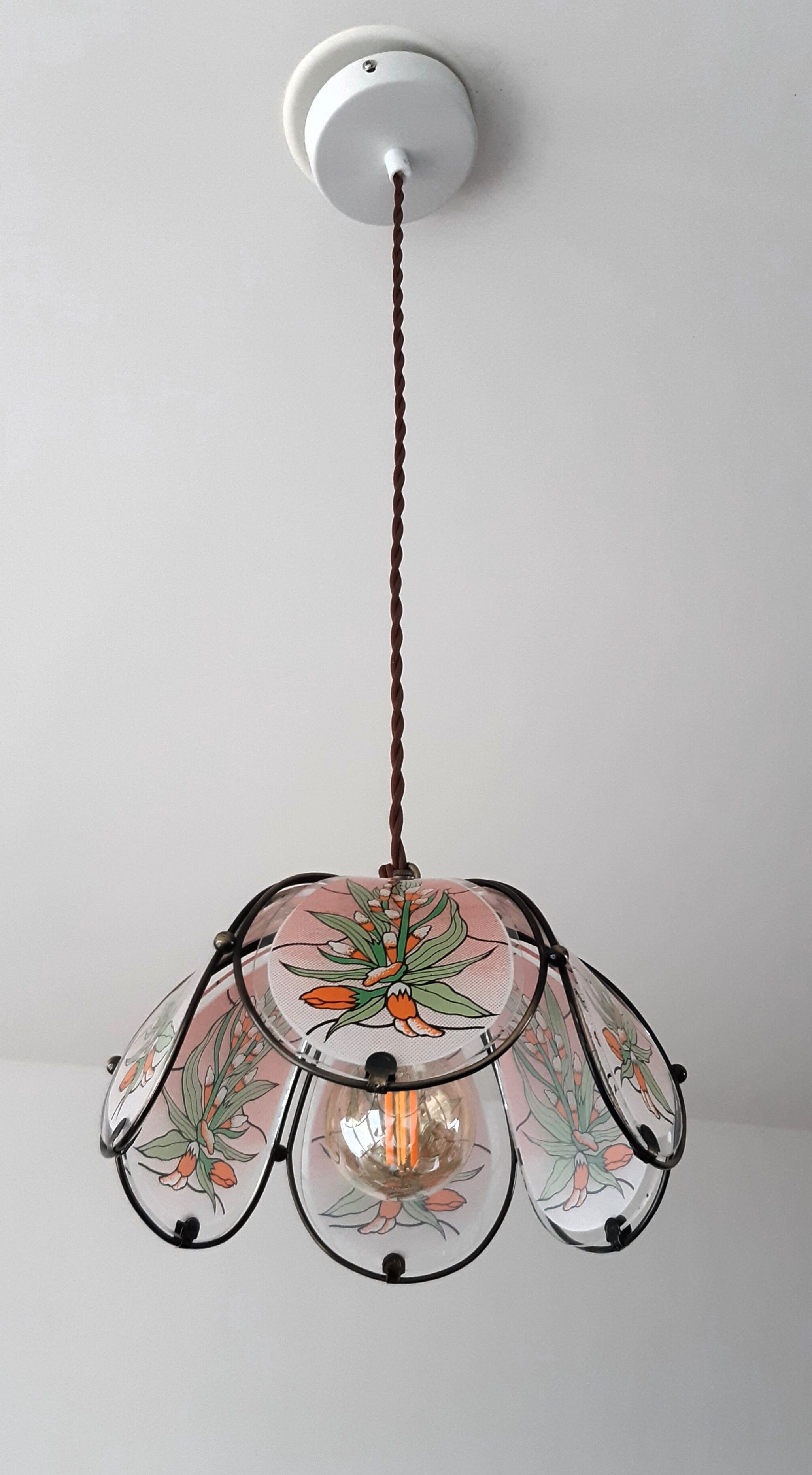 Suspension vintage art déco