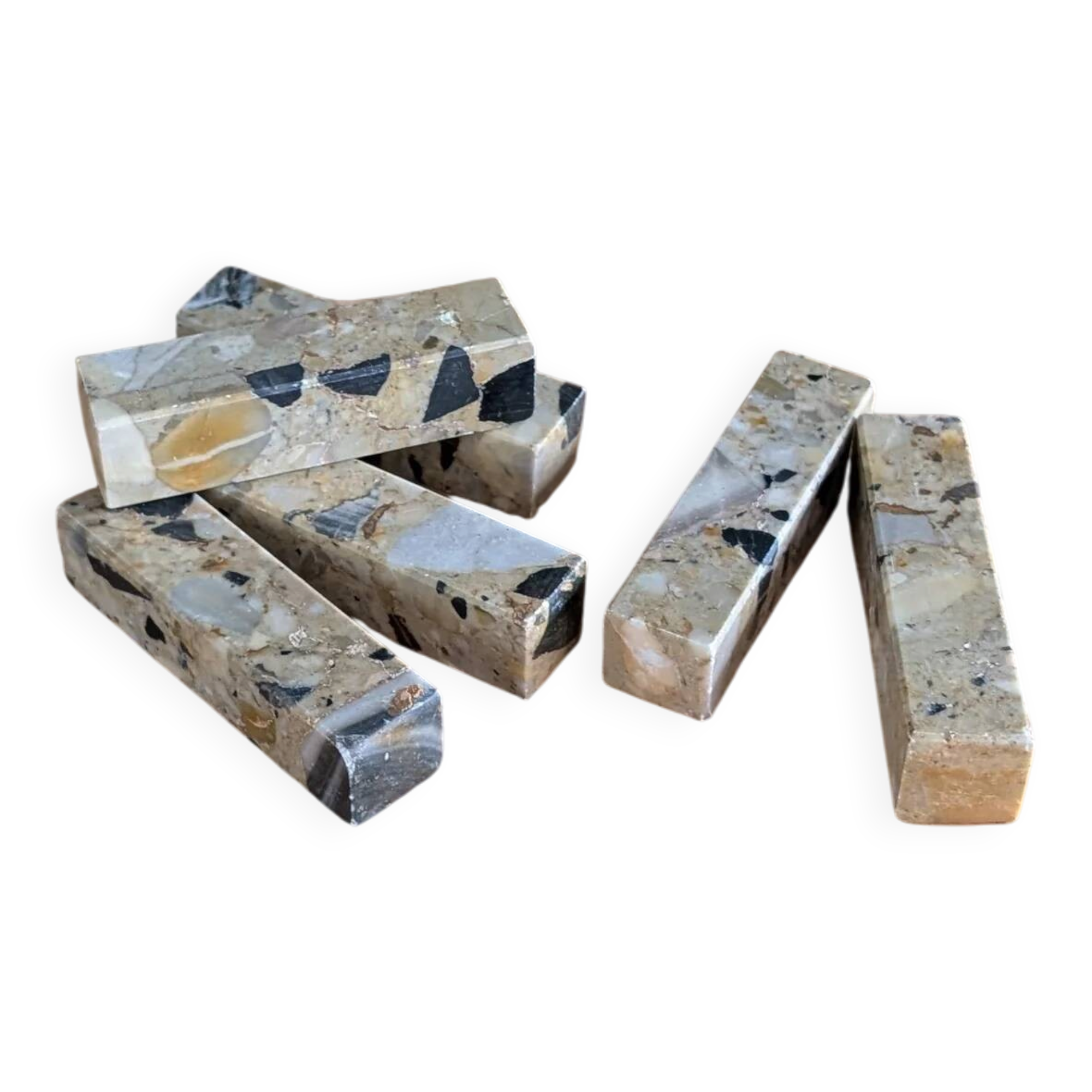 Set of 6 marble knife rests - 2 lots available