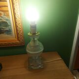 Pieds de lampe style Médicis balustre en verre souffé  et moulé