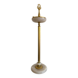 Onyx and brass ashtray on stand