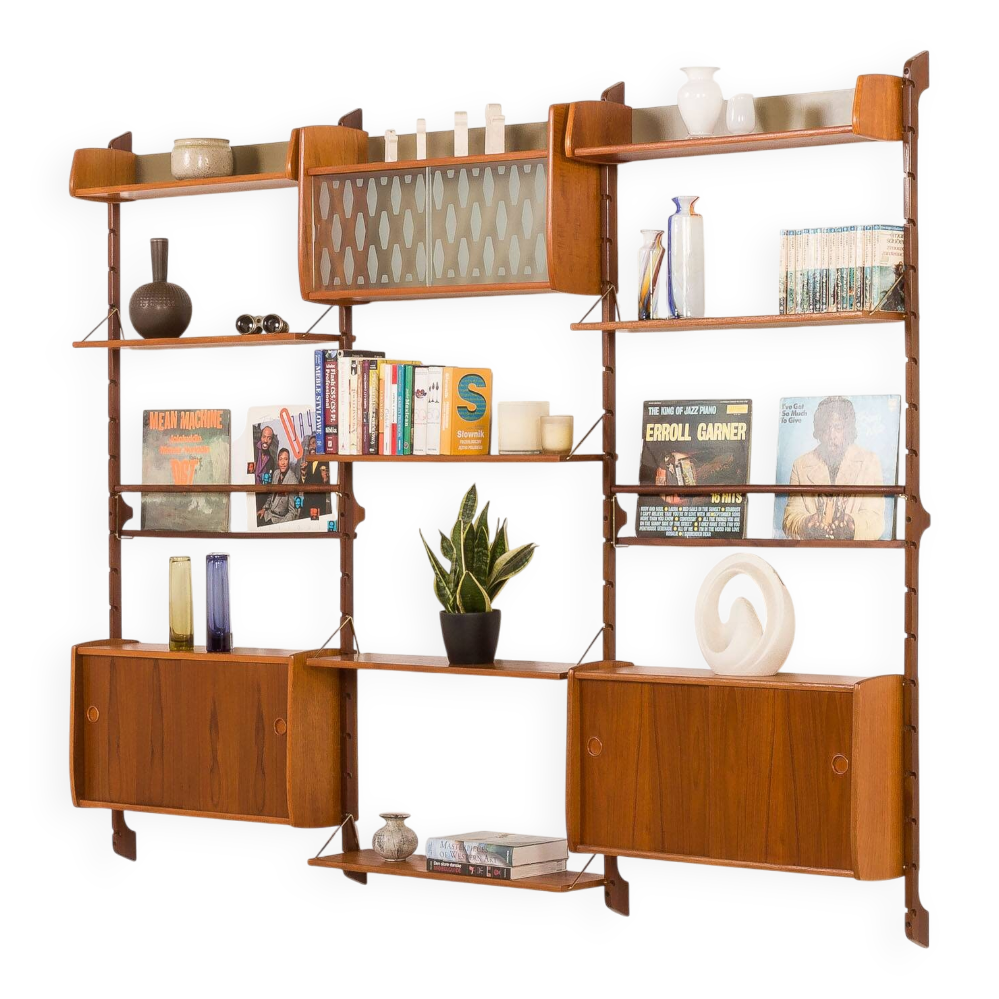 Ergo three bay wall unit by John Texmon, Norway 1960s.
