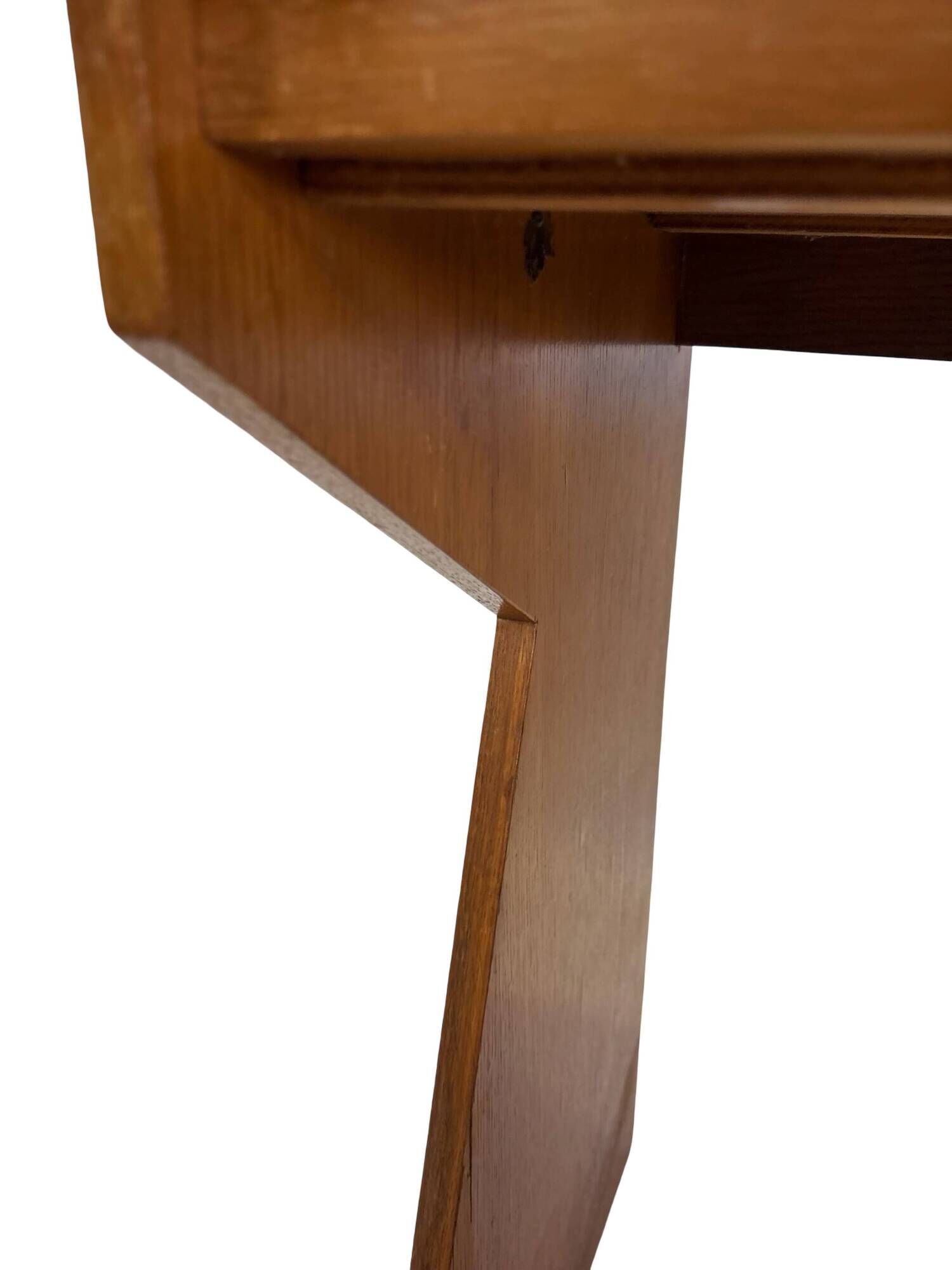 Art Deco desk, minimalist design in oak, unique 40s design, Netherlands.