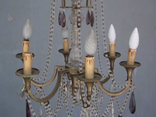 Pampille bronze chandelier and charm