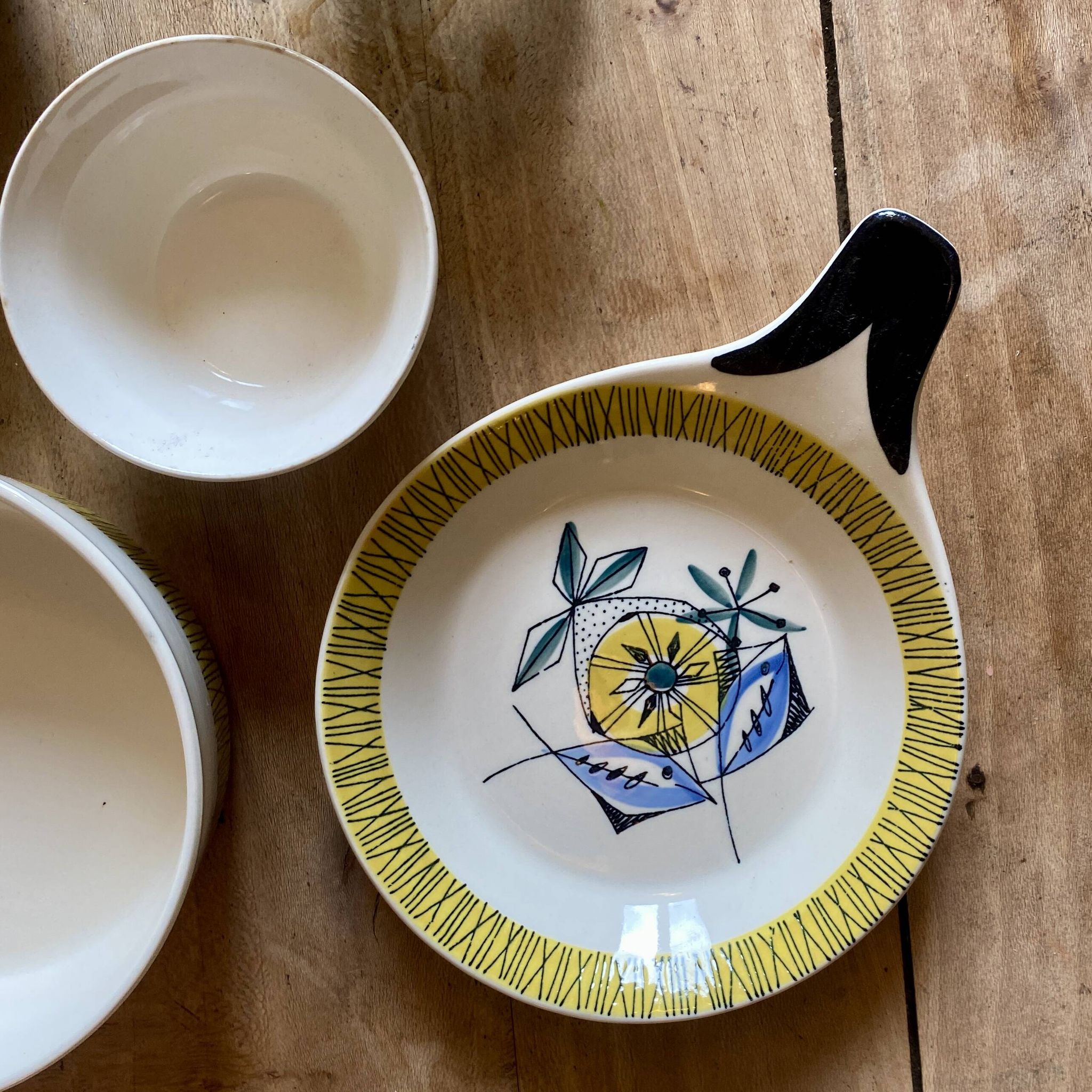 Set of 4 vintage serving dishes from the Flamingo series by Stavangerflint
