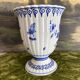 Delft planter vase with cobalt blue decoration.