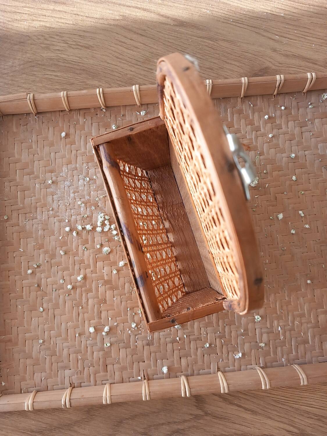 Cane mail holder to hang or place