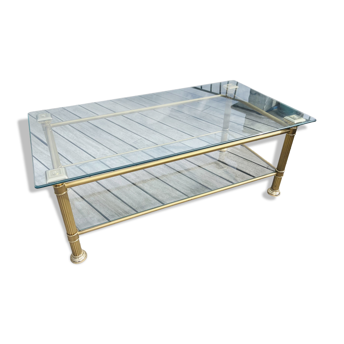 Table basse vintage années 70 – Hollywood Regency