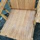 Vintage armchair lounge chair in rattan art deco with footrest and adjustable