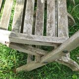 4 teak folding chairs