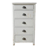 Small wooden chest of drawers vintage retro patinated bohemian 1950s