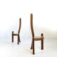 Chaises vintage faites à la main avec du bois courbé