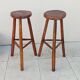 Pair of vintage brutalist high stools