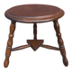 Tabouret bas tripode en bois.