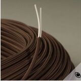 Wooden lamp base, 2-metre fabric cable.