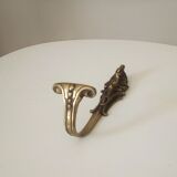 Old brass coat rack hook