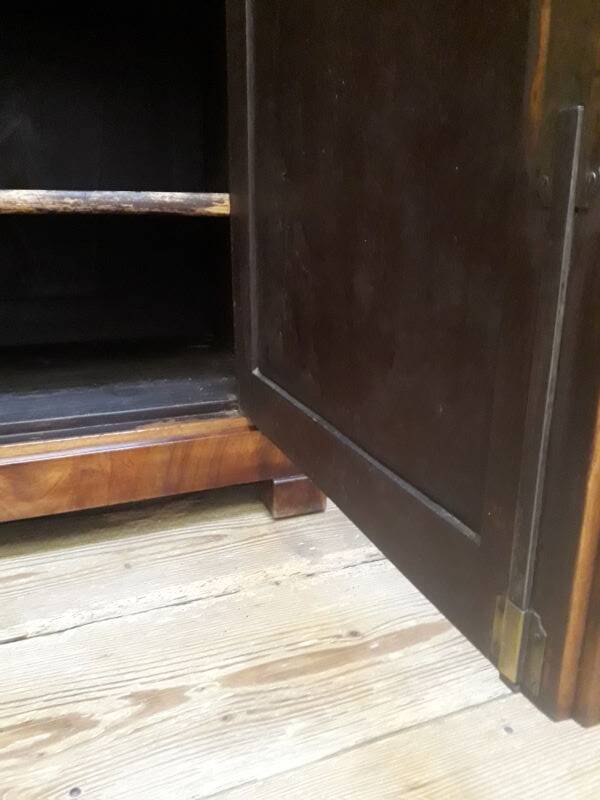 Solid walnut sideboard with 2 doors and 2 drawers, late 19th century