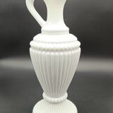 Milk glass vase in the style of fluted Godrons