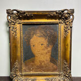 Paintings golden contour on leather