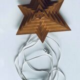 Étoile murale lumineuse en bois