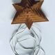 Luminous wooden wall star