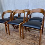 Set of 6 Baumann Gondola bistro chairs in curved wood