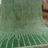 Tapis berbère vert Authentique fait main 300x365