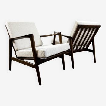 Paire personnalisable de fauteuils modernes du milieu du siècle, 1960