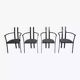 Set of 4 Italian design armchairs from the 80s